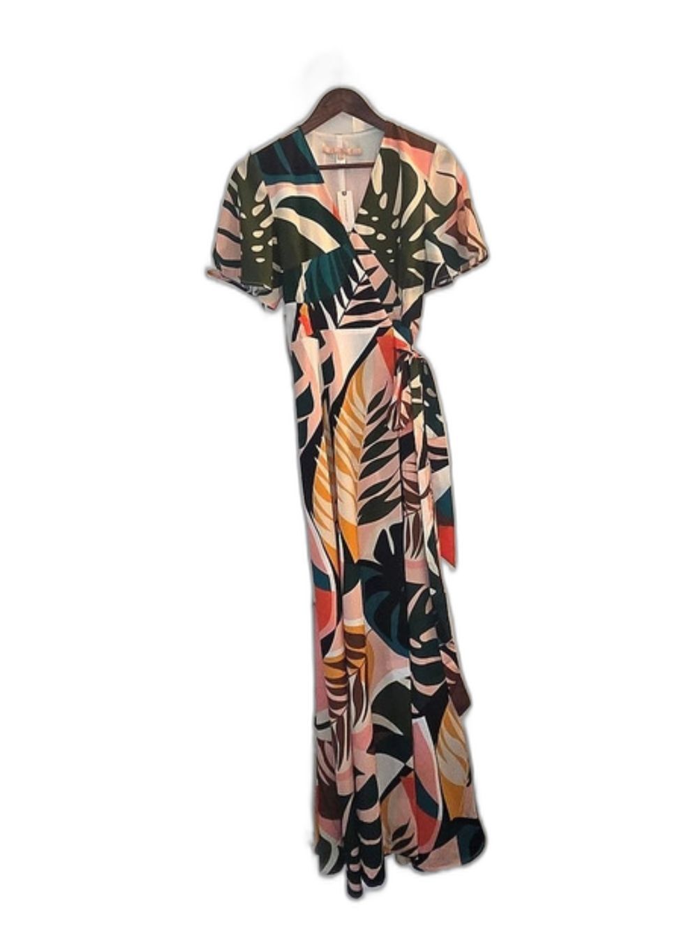 Anthropologie Hutch Maxi Wrap Dress Abstract Print Size Medium NWT